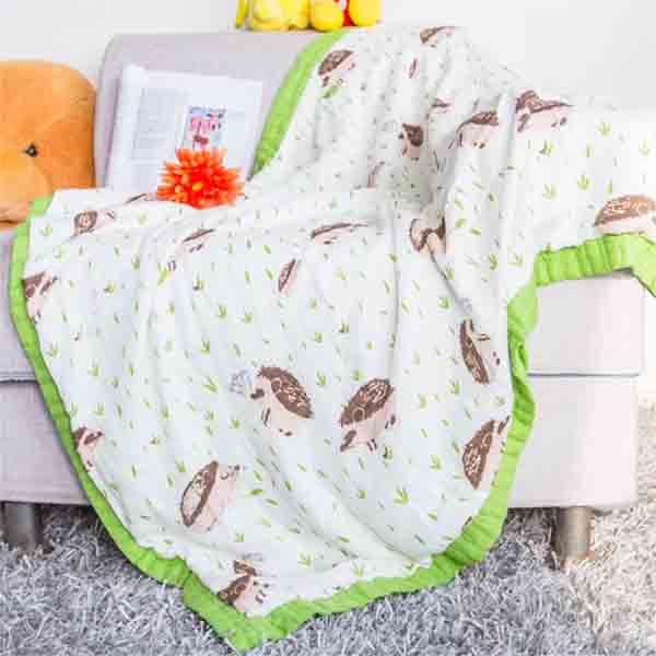 4 or 6 Layers Thick Cotton Muslin Infant Baby Custom Print Blanket