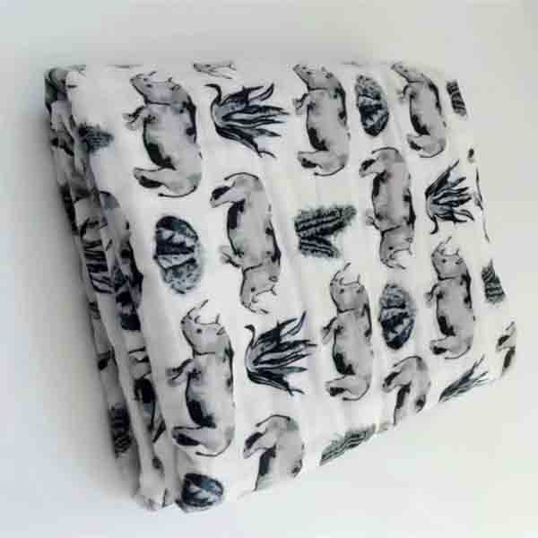 Multi Layer Custome Cute Print Baby Swaddle Blanket